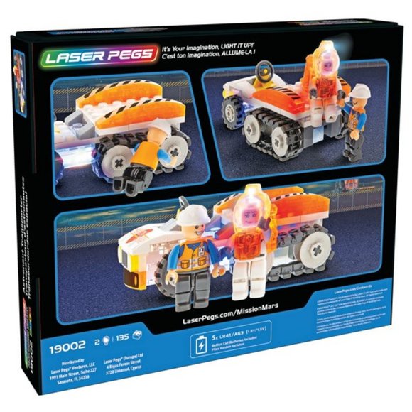Laser Pegs Astronaut Transporter Mission Mars 135 Pcs 7+Up New! - Picture 3 of 7